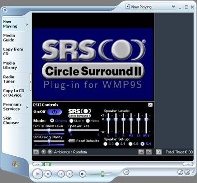 Windows Media Player Dolby Surround II Plugin